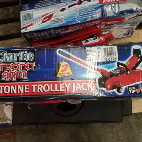 BOXED CLARKE CTJ2CBB 2 TONNE DIY TROLLEY JACK