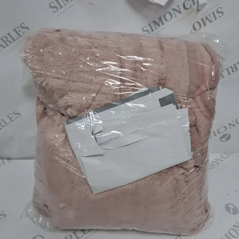 COZEE HOME VELVET SOFT HEATED BLANKET IN PINK
