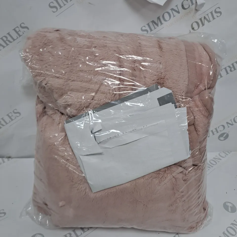 COZEE HOME VELVET SOFT HEATED BLANKET IN PINK