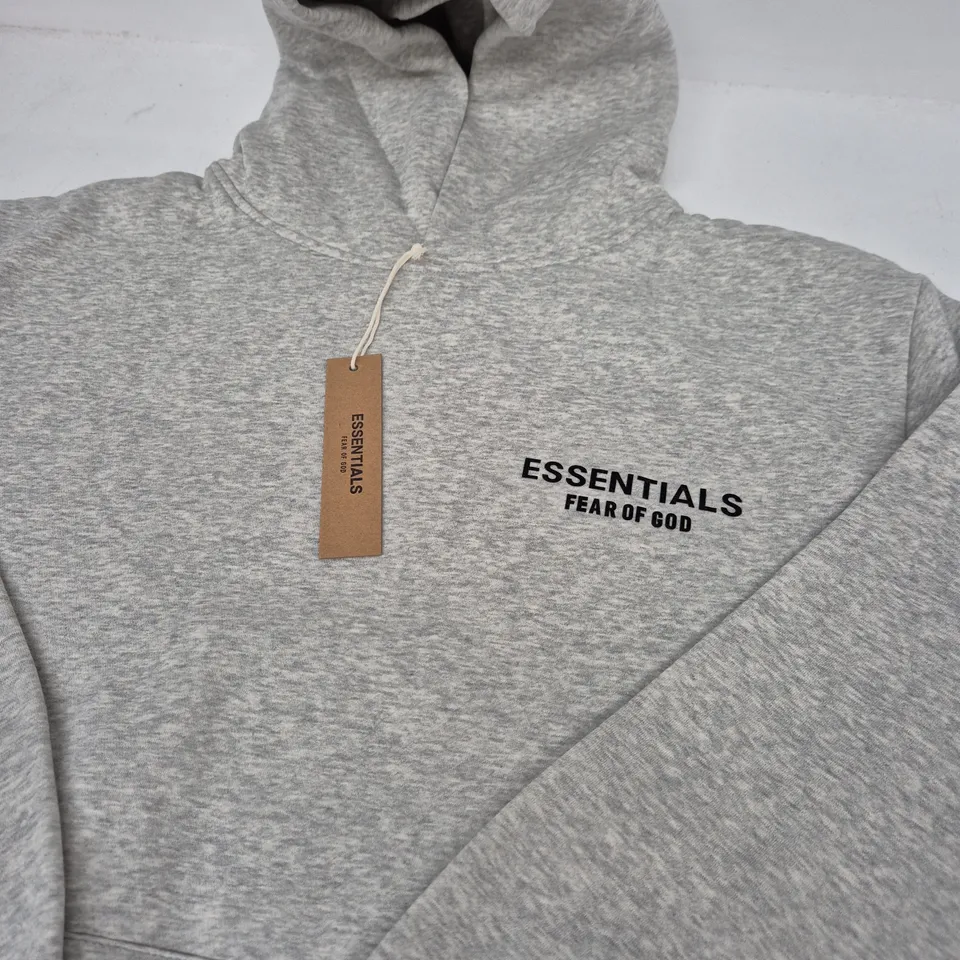 ESSENTIALS FEAR OF GOD HOODIE – GREY - SIZE LARGE