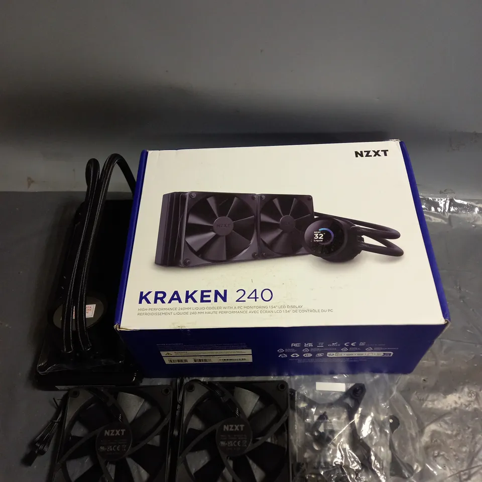 BOXED NZXT KRAKEN 240 LIQUID COOLER IN BLACK
