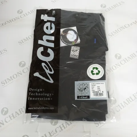 SEALED LE CHEF LITEWEIGHT BLACK TROUSER - SMALL