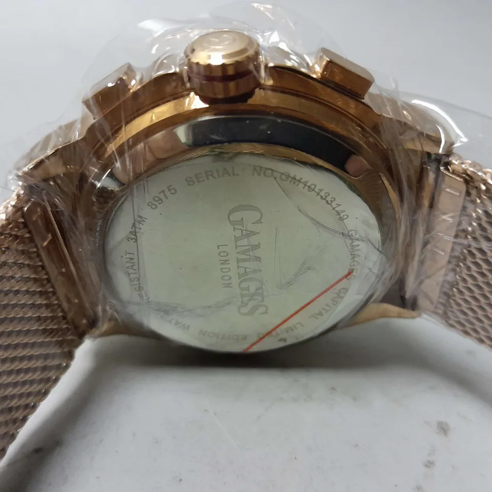 BOXED GAMAGES LONDON CAPITAL ROSE WATCH