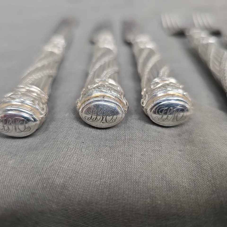 SET OF 6 ANTIQUE CUTLERY ITEMS INCLUDES 3 FORKS AND 3 KNIVES