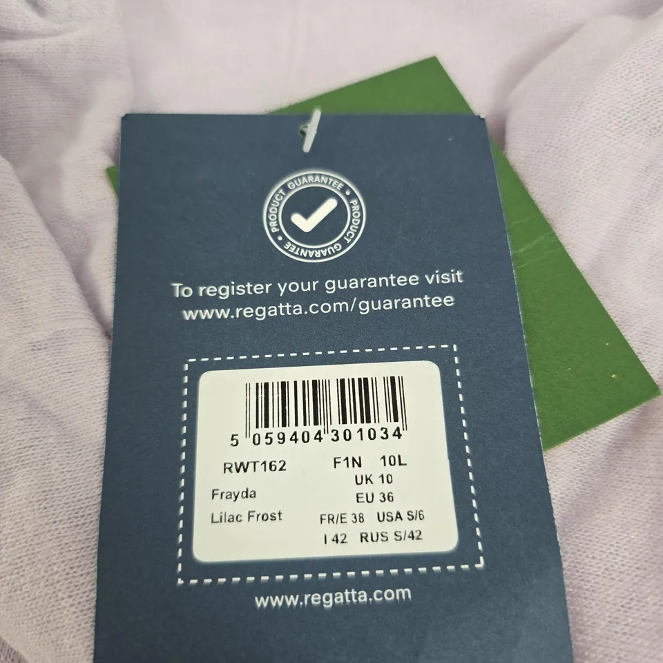 REGATTA GREAT OUTDOORS LILAC FROST WOMEN'S LONG-SLEEVE TOP – UK 10