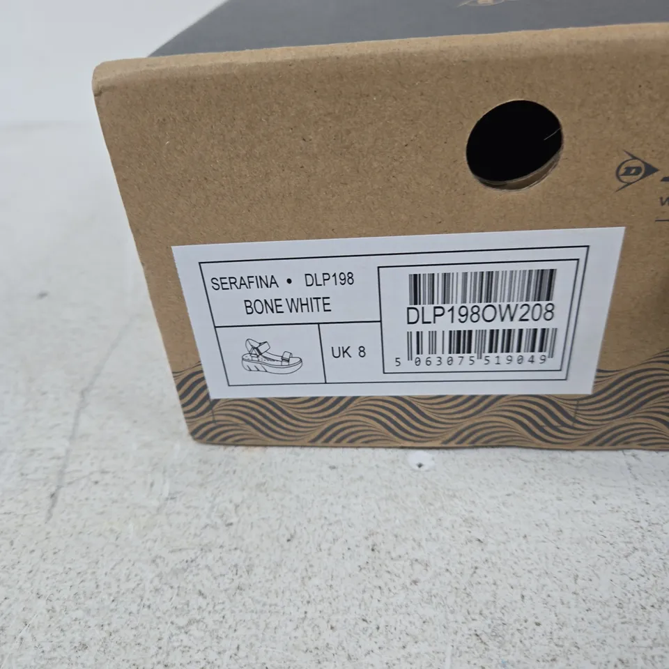 DUNLOP SERAFINA BONE WHITE SANDALS – UK 8