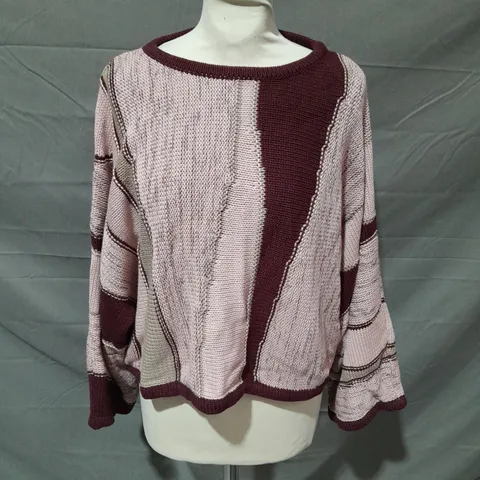 WYNNE COLLECTION KNITTED PATTEREN JUMPER - SIZE XL