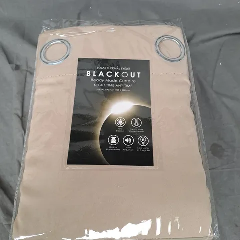 SOLAR THERMAL BLACKOUT CURTAINS IN BEIGE - 228 X 228CM