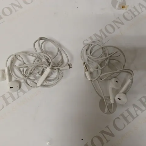 LOT OF 2 APPLE WIRED EARPHONES