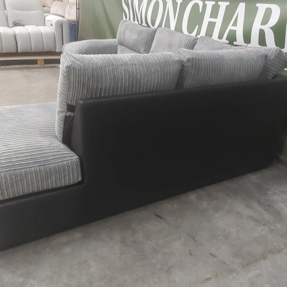 QUALITY DESIGNER ARMSTRONG CORNER GROUP SOFA - GREY
