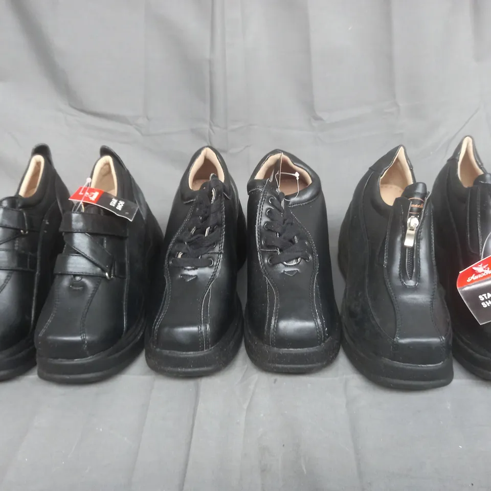 BOX OF APROX 5 PAIRS OF AUROCHS SHOES IN VARIOUS STYLES AND SIZES