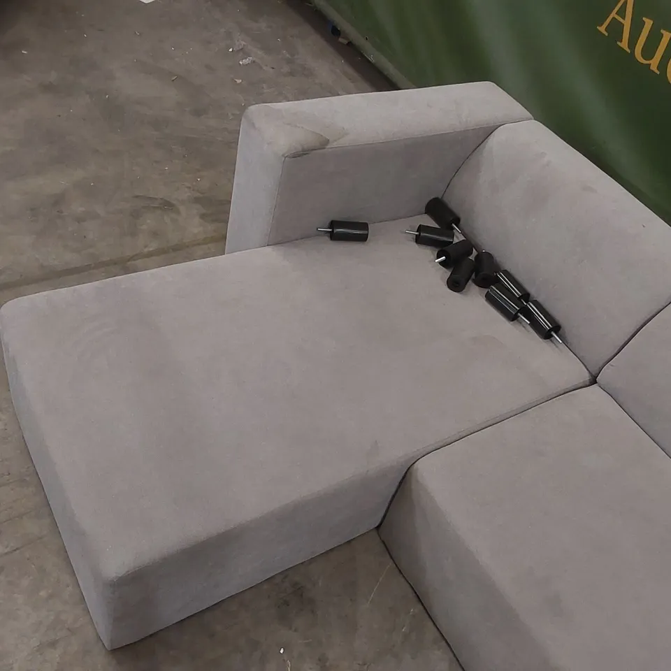 QUALITY DESIGNER CLARKE LEFT HAND FABRIC CORNER CHAISE SOFA