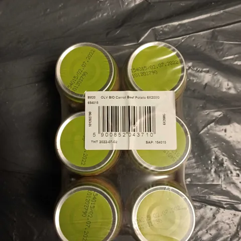 OLVARIT BIO BABY FOOD - CARROT, BEEF & POTATO 6X200G (SEALED)