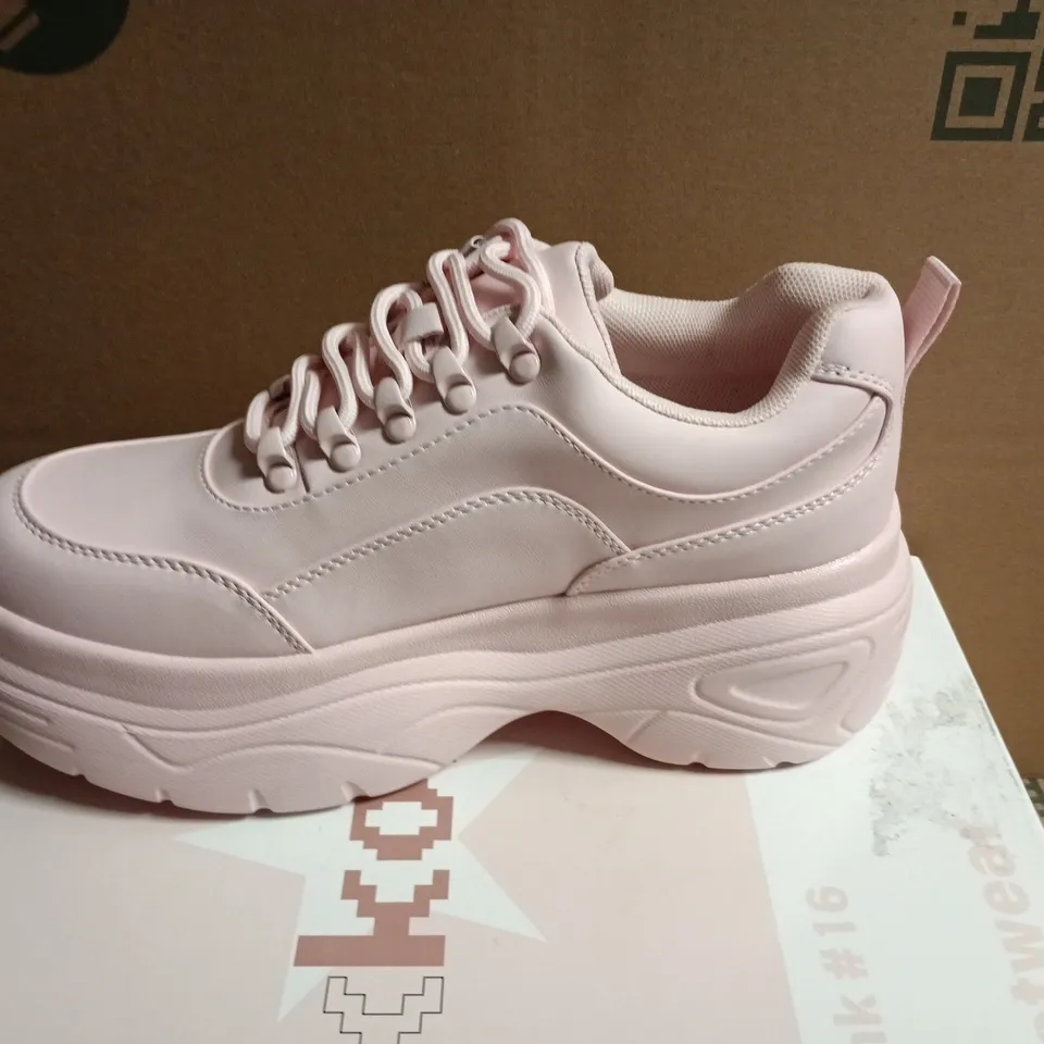 BOXED KOI JENNI STRIKER PINK CHUNKY BUBBLE TRAINERS – UK 6