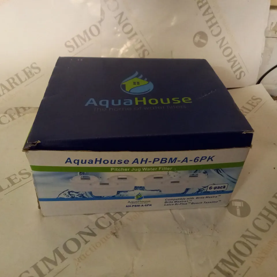 AQUAHOUSE PITCHER JUG WATER FILTER 6 PACK