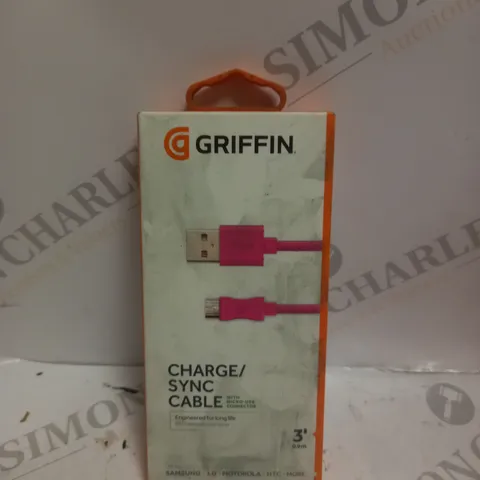 10 X BOXED GRIFFIN MICRO USB TO USB CHARGE/SYNC CABLES IN PINK - 0.9M