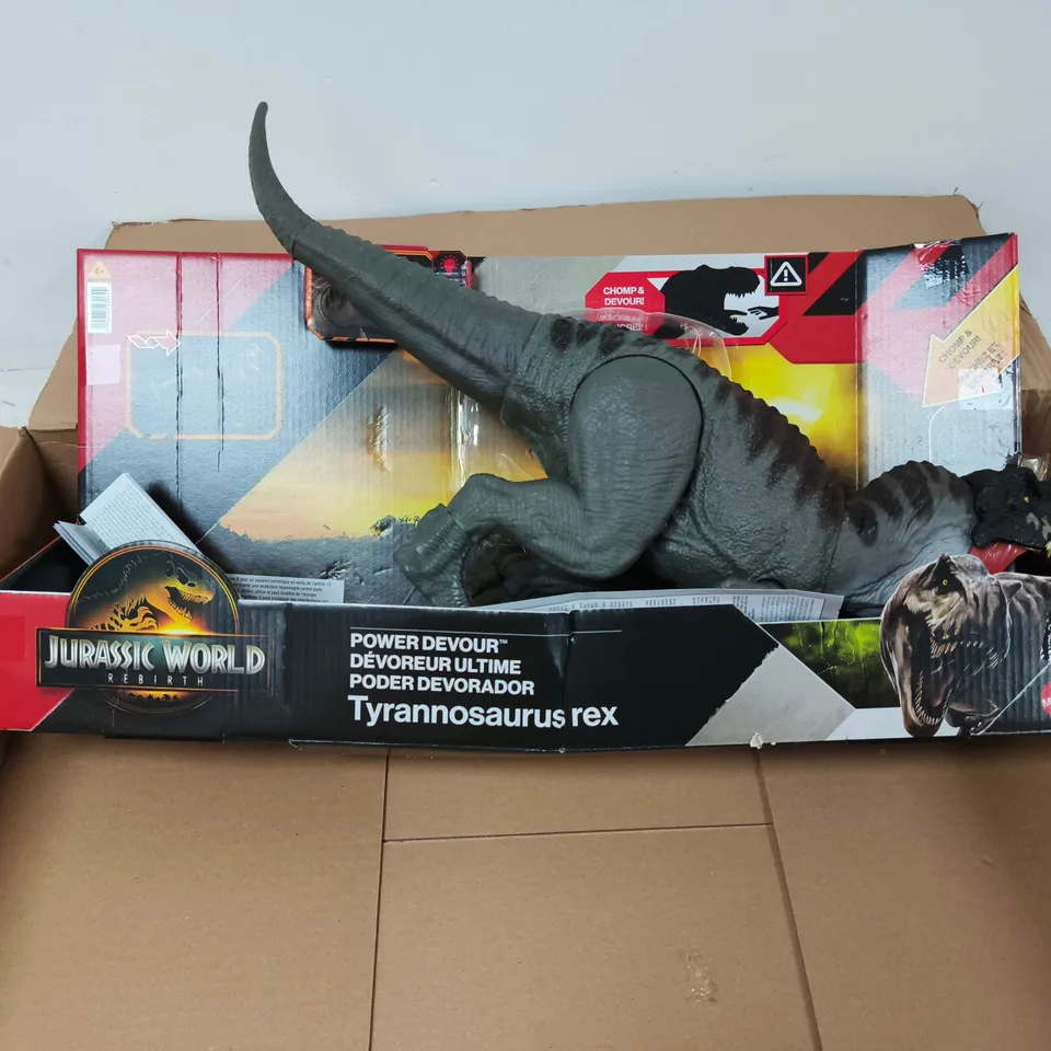 JURASSIC WORLD TYRANNOSAURUS REX ACTION FIGURE – POWER DEVOUR ULTIMATE (WITH PACKAGING)