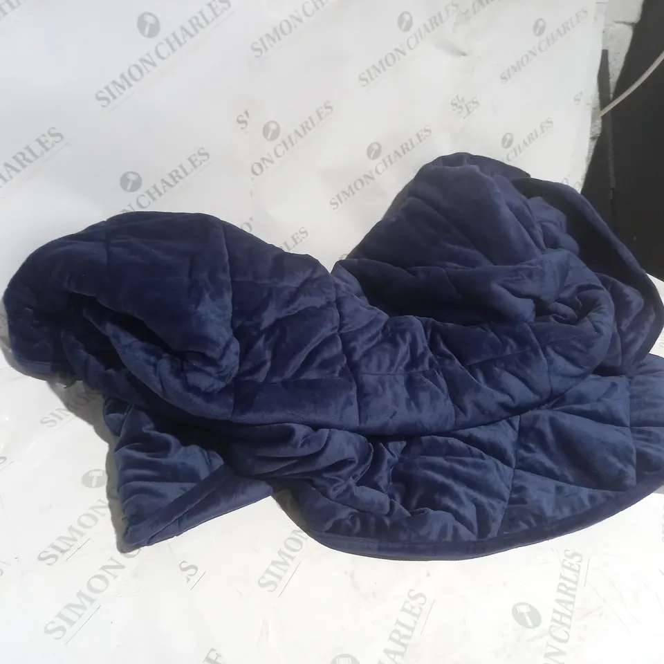NAVY BLUE HEATED THROW