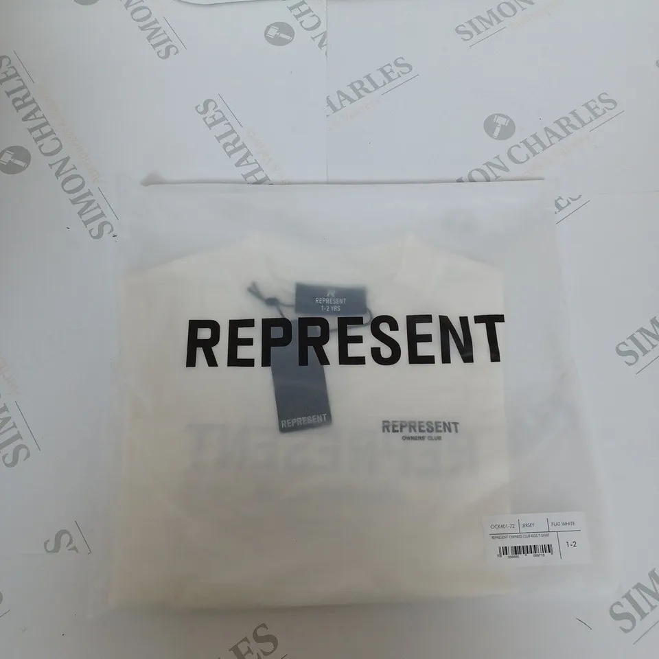 BAGGED REPRESENT OWNERS CLUB KIDS T-SHIRT SIZE 1-2