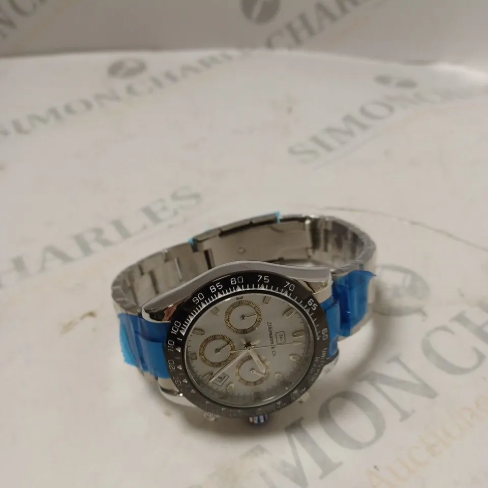 MENS ZIHLMANN & CO Z400 WATCH – CHRONOGRAPH MOVEMENT – STAINLESS STEEL STRAP – WHITE DIAL – 3ATM WATER RESISTANT
