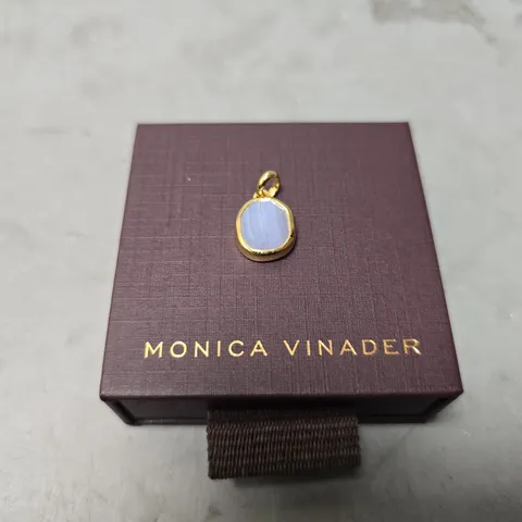 BOXED MONICA VINADER GOLDEN & BLUE PENDANT 