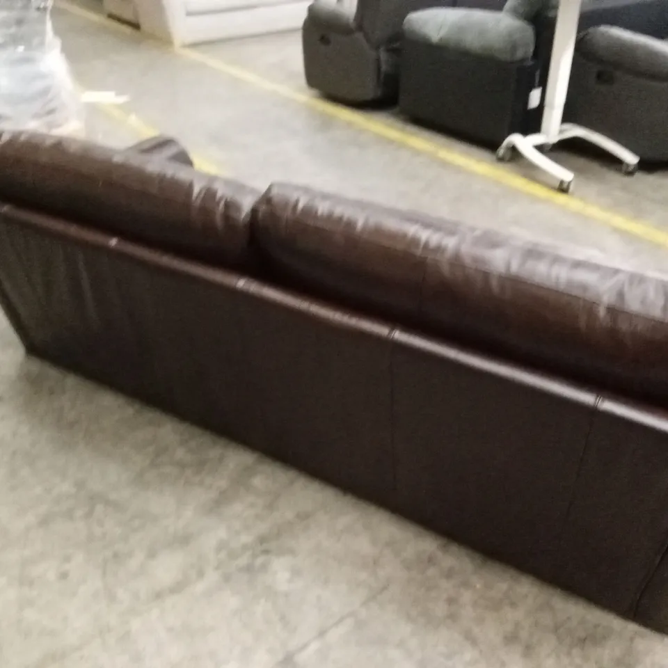 BAILEY 4 SEATER LEATHER SOFA - CHOCOLATE RRP £949
