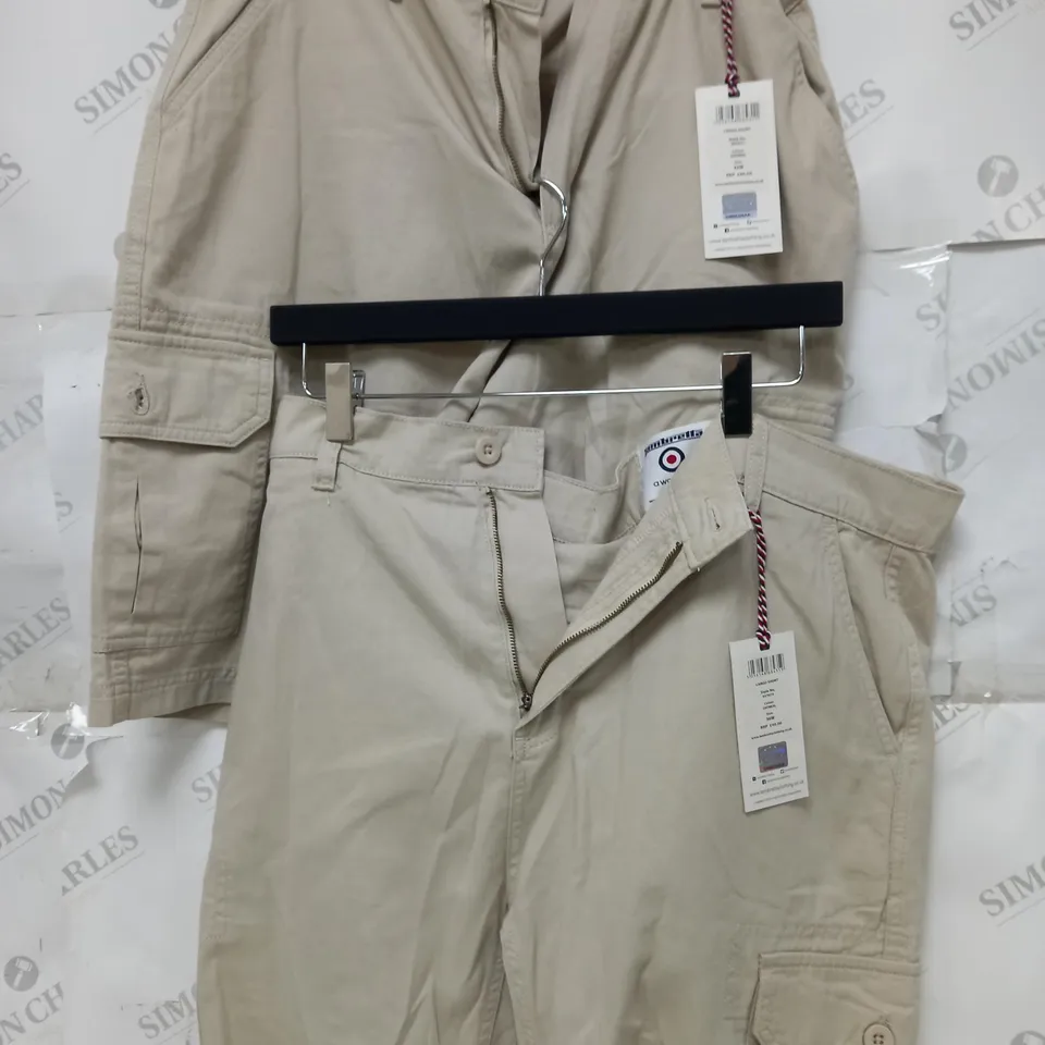 2 X CRÈME DENIM CARGO SHORTS - SIZE 32 & 36