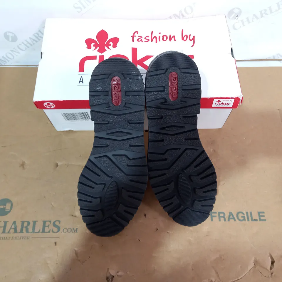 BOXED PAIR OF RIEKER SHOES - SIZE 38