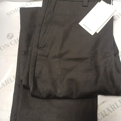 COS ORGANIC CLOTHING SMART TROUSERS, BLACK - SIZE 34R