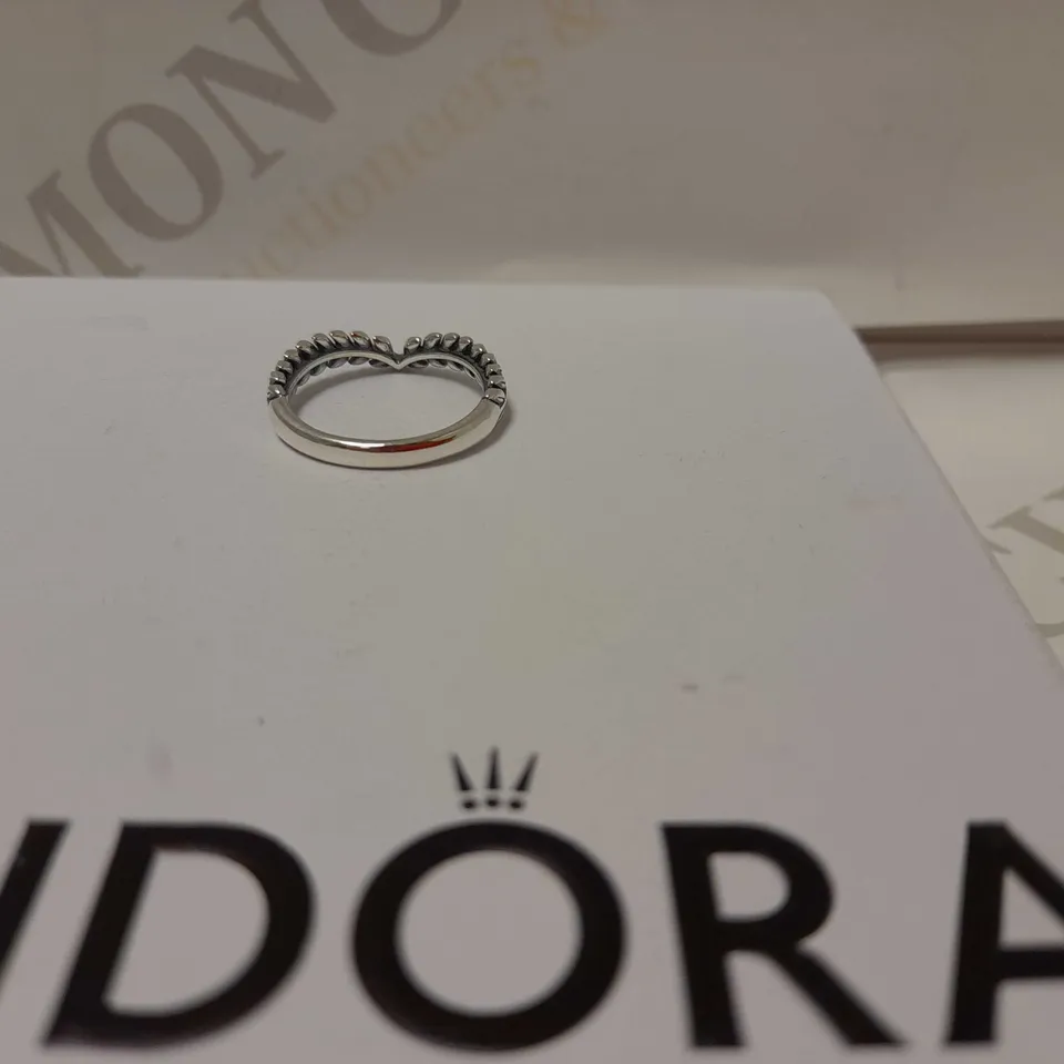 PANDORA WHEAT GRAINS WISHBONE RING