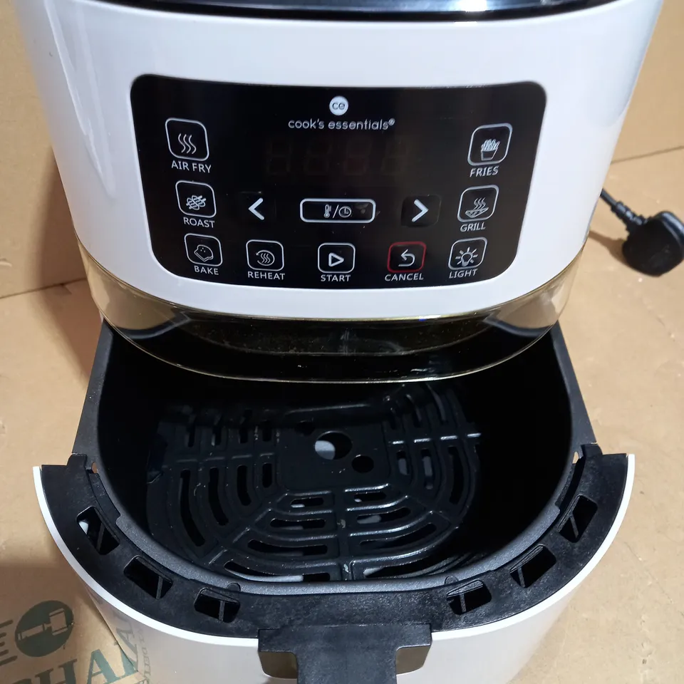COOK'S ESSENTIALS 4.0L AIR FRYER WITH DIGITAL TOUCHSCREEN & VIEWING SCREEN - COOL GREY