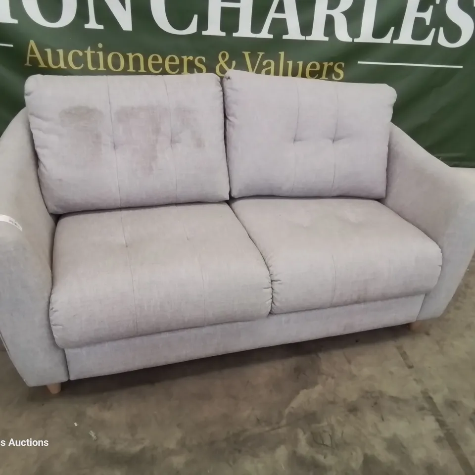 QUALITY BRITISH DESIGNER & MANUFACTURED G PLAN NANCY TWO SEATER SOFA FIZZLE SODA FABRIC 