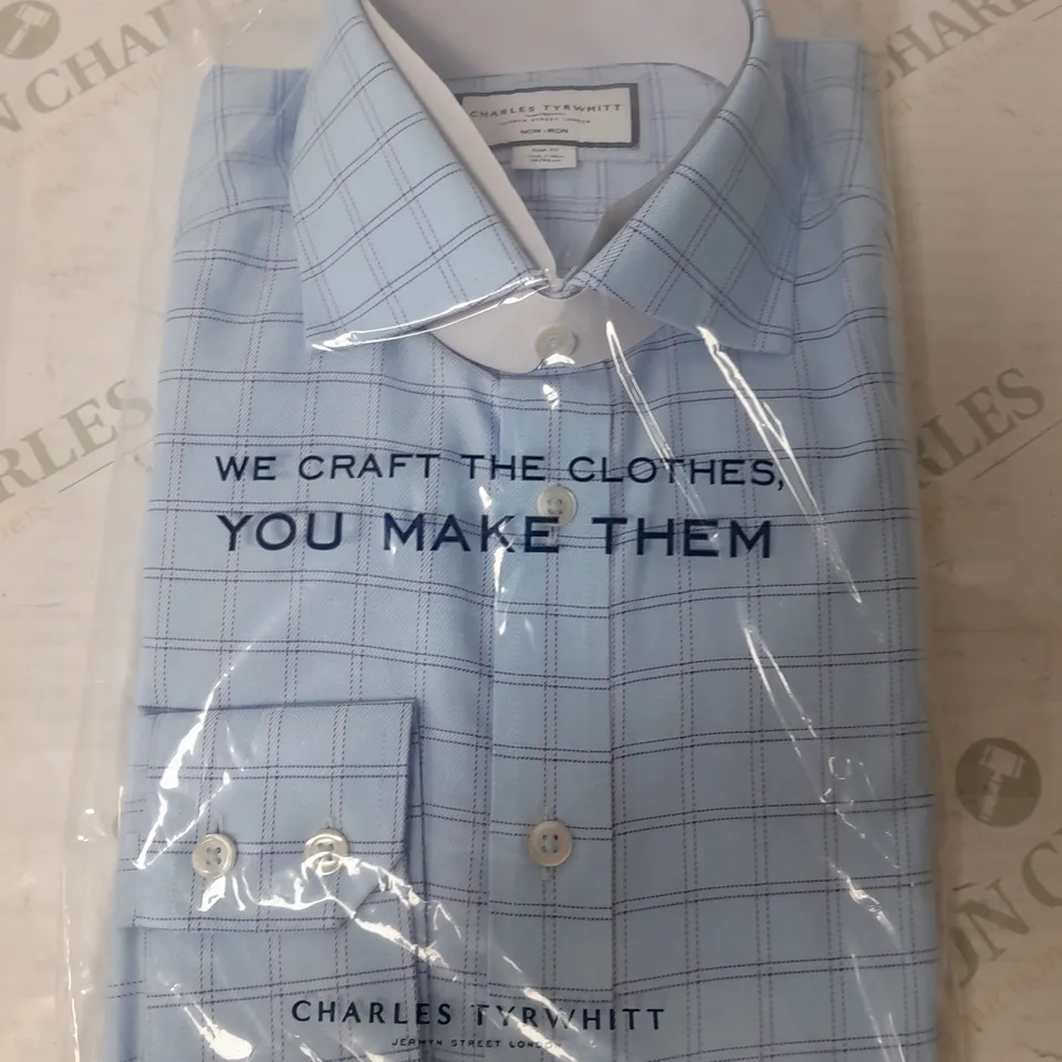 CHARLES TYRWHITT SLIM FIT SHIRT IN BLUE - 39/86cm
