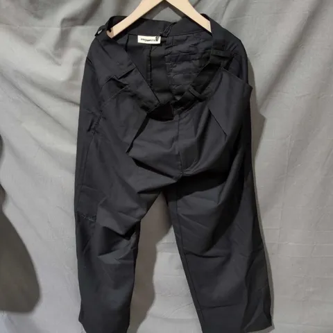 PROHIBITED PLEATED TROUSERS, BLACK – SIZE 36