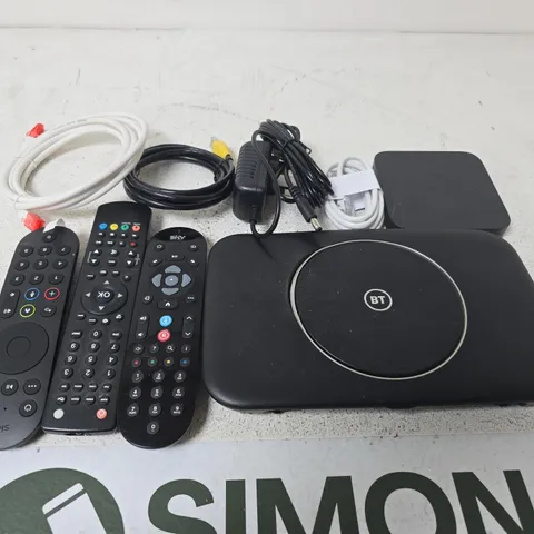 APPROXIMATELY 15 ASSORTED HOUSEHOLD PRODUCTS TO INCLUDE BT BOX, REMOTE CONTROLS AND CABLES