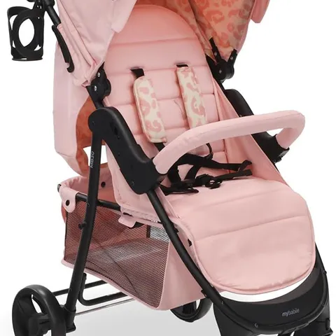 MY BABIIE BILLIE FAIERS MB30 PUSHCHAIR, PINK STRIPES- COLLECTION ONLY