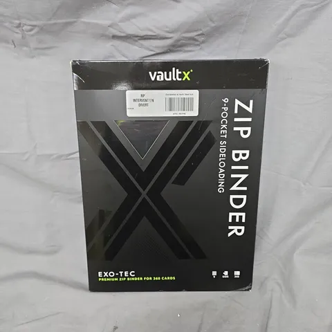 BOXED AND SEALED VAULTX EXO-TEC ZIP BINDER (9-POCKET SIDELOADING)
