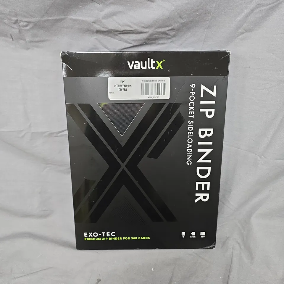 BOXED AND SEALED VAULTX EXO-TEC ZIP BINDER (9-POCKET SIDELOADING)
