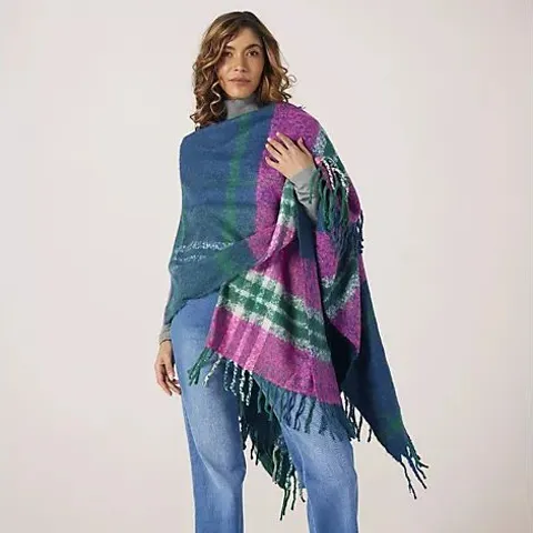 PAUL COSTELLOE DRESSAGE TARTAN WRAP WOOL MIX WRAP