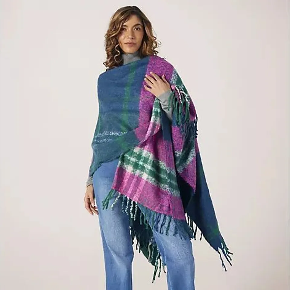 PAUL COSTELLOE DRESSAGE TARTAN WRAP WOOL MIX WRAP