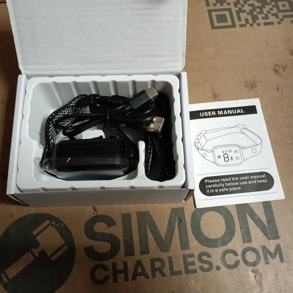 BARK TRAINING COLLAR FOR DOGS – USB RECHARGEABLE (BOXED)