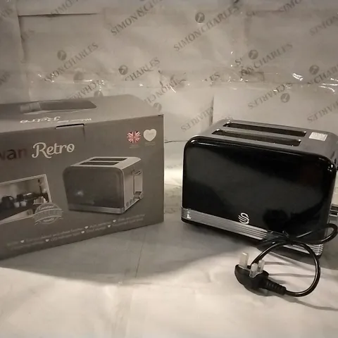 BOXED SWAN RETRO 2 SLICE TOASTER 
