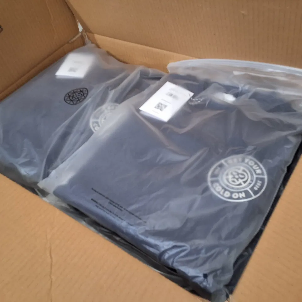 BOX CONTAINING APPROXIMATELY 20 UNISEX NAVY HOODIE – SIZE L (BRASS MONKEY LABEL TAG ATTACHED)