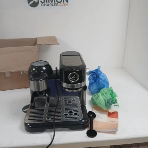 KLARSTEIN BELLA CAFÉ ESPRESSO MAKER – BLACK AND STAINLESS STEEL