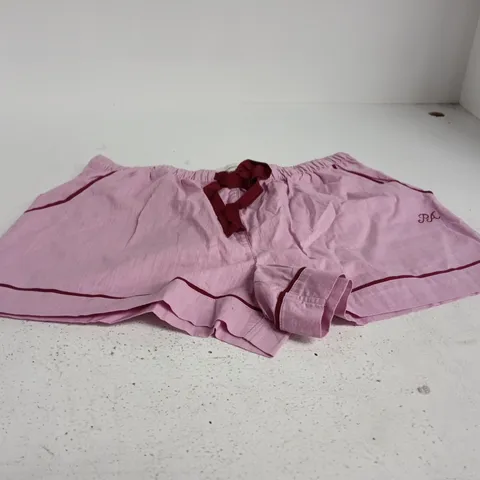 PETER ALEXANDER PINK WOMEN'S SLEEP SHORTS WITH DRAWSTRING - SIZE L