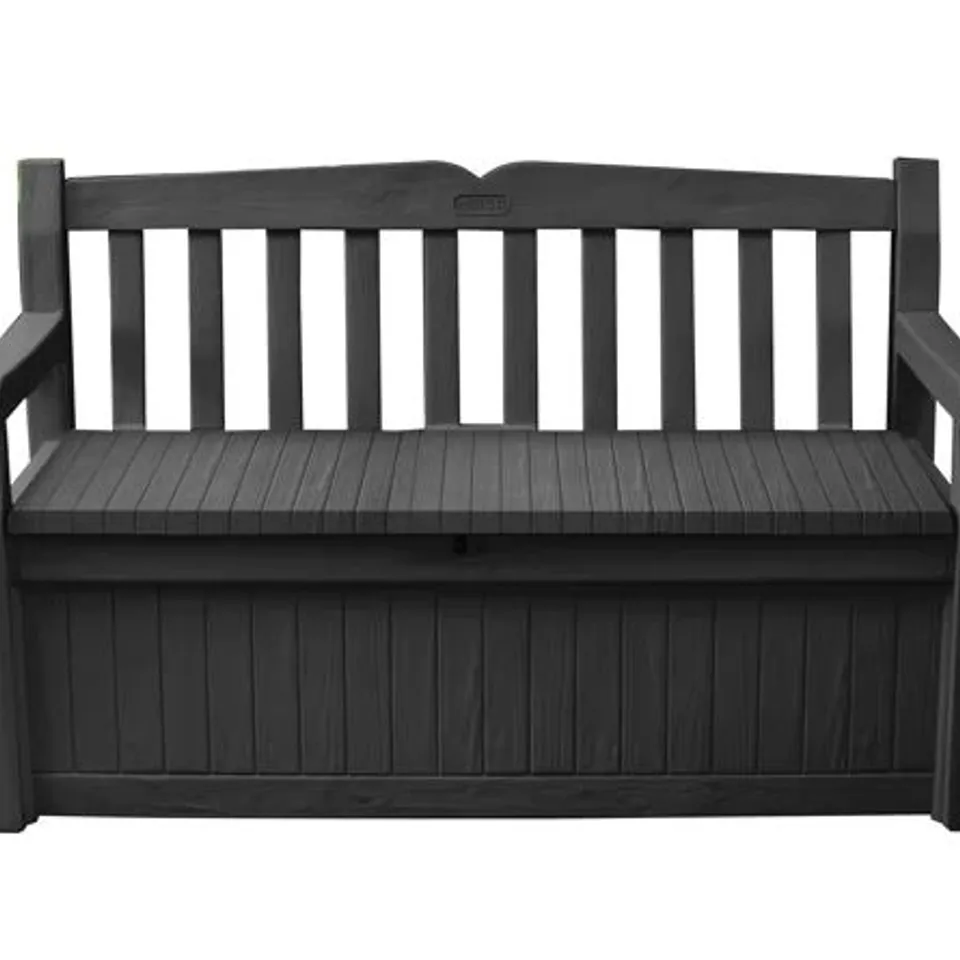 BOXED EDEN PLASTIC STORAGE BENCH - LIGHT GREY (1 BOX)
