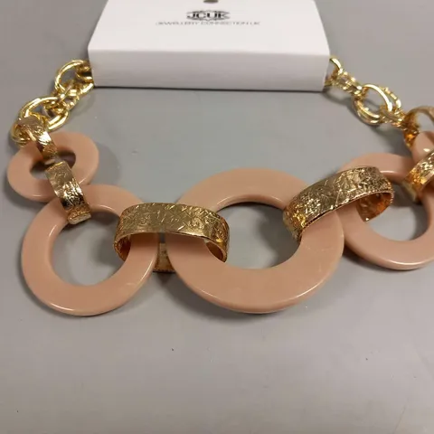 BRAND NEW BROWN PEPPER HANDBAGS JEWELLERY CONNECTION UK NUDE GOLD CHOKER