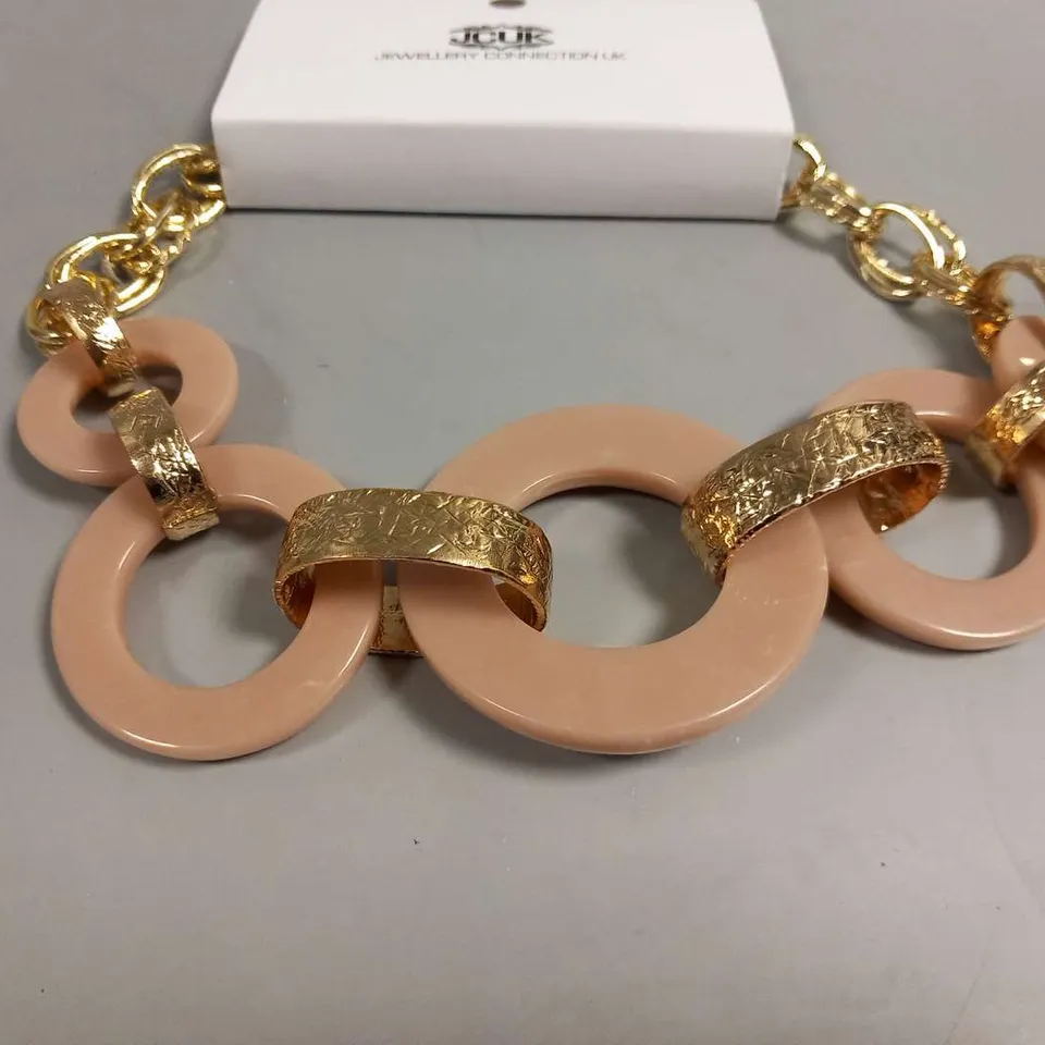 BRAND NEW BROWN PEPPER HANDBAGS JEWELLERY CONNECTION UK NUDE GOLD CHOKER