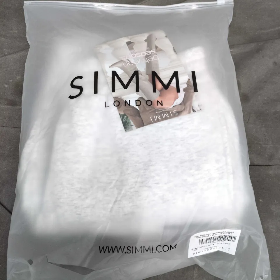 BAGGED SIMMI LONDON ESSENTIALS CUFFED JOGGERS IN PEBBLE GREY - UK 10