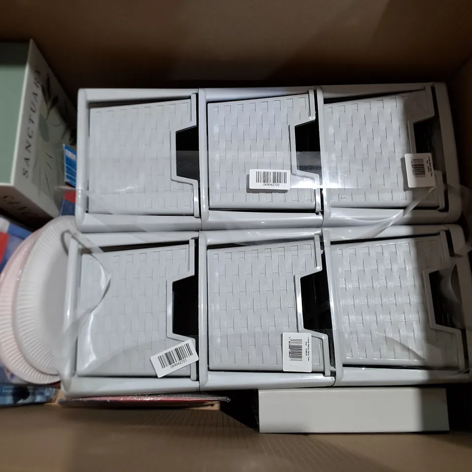 LOT OF 10 ASSORTED HOUSEHOLD ITEMS TO INCLUDE STORAGE UNITS, BOWLS AND SANCTUARY BOXES